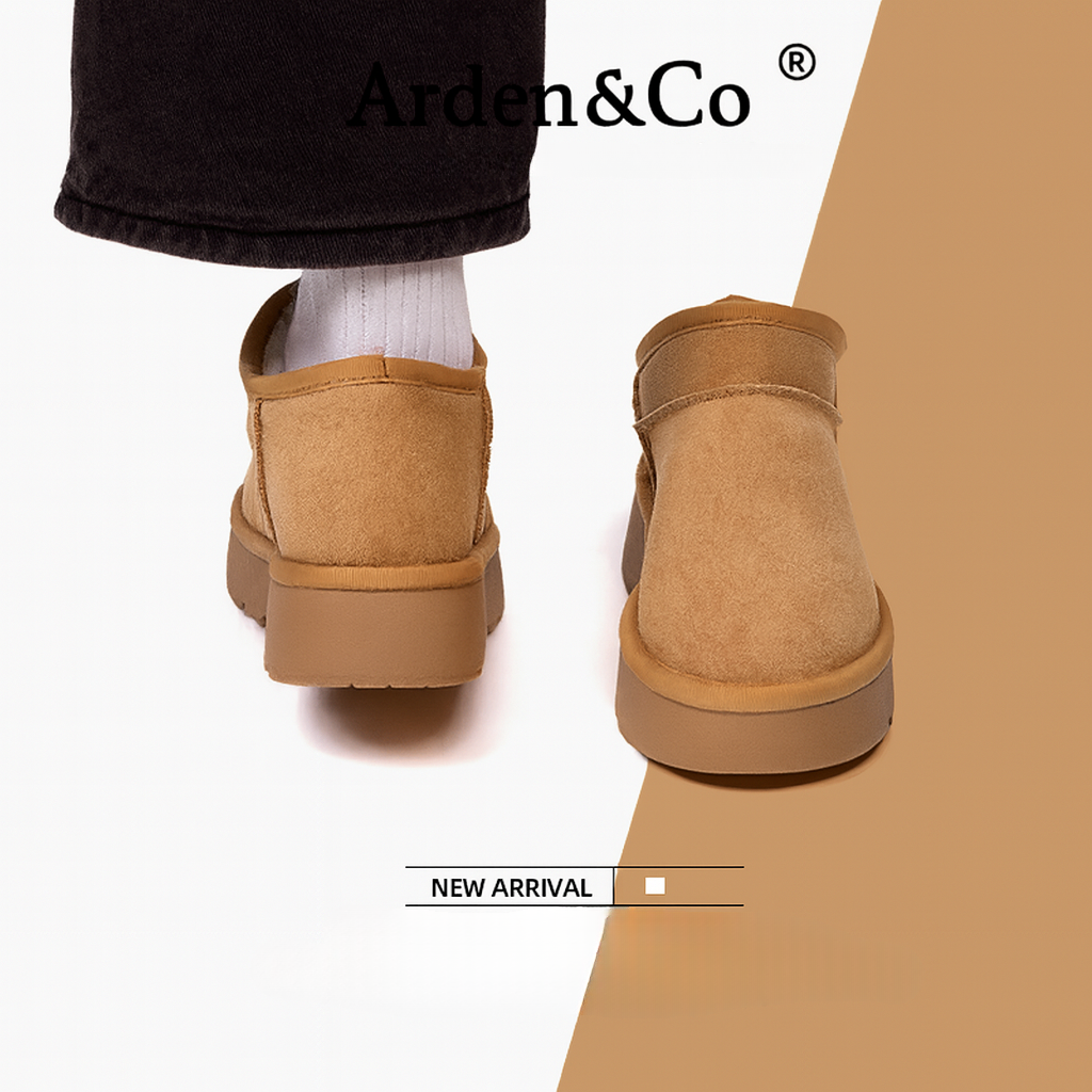 Arden & Co Women's Cozy Suede Fuzzy Boots