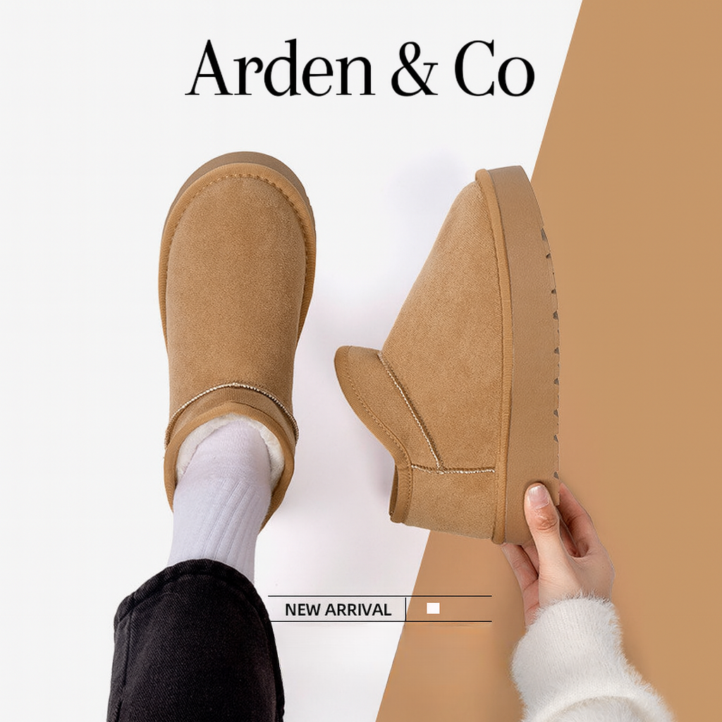 Arden & Co Women's Cozy Suede Fuzzy Boots