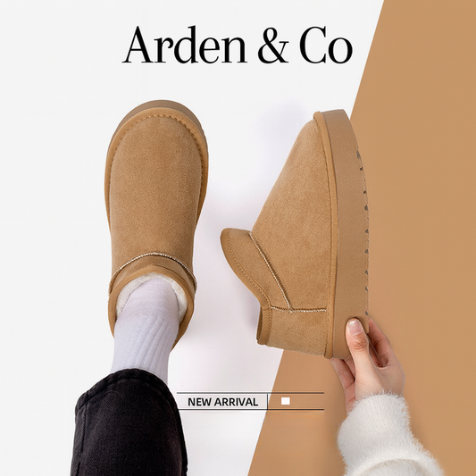 Arden & Co Women's Cozy Suede Fuzzy Boots